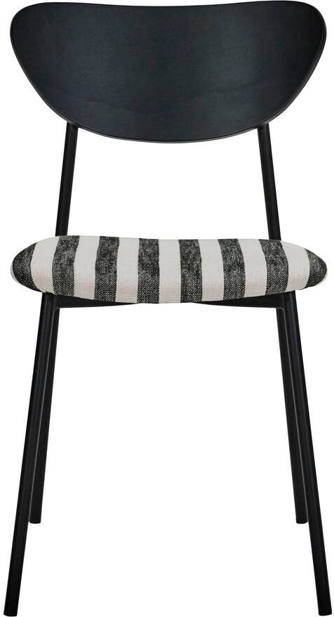 Krzesła Must w paski czarno-białe 2 szt.