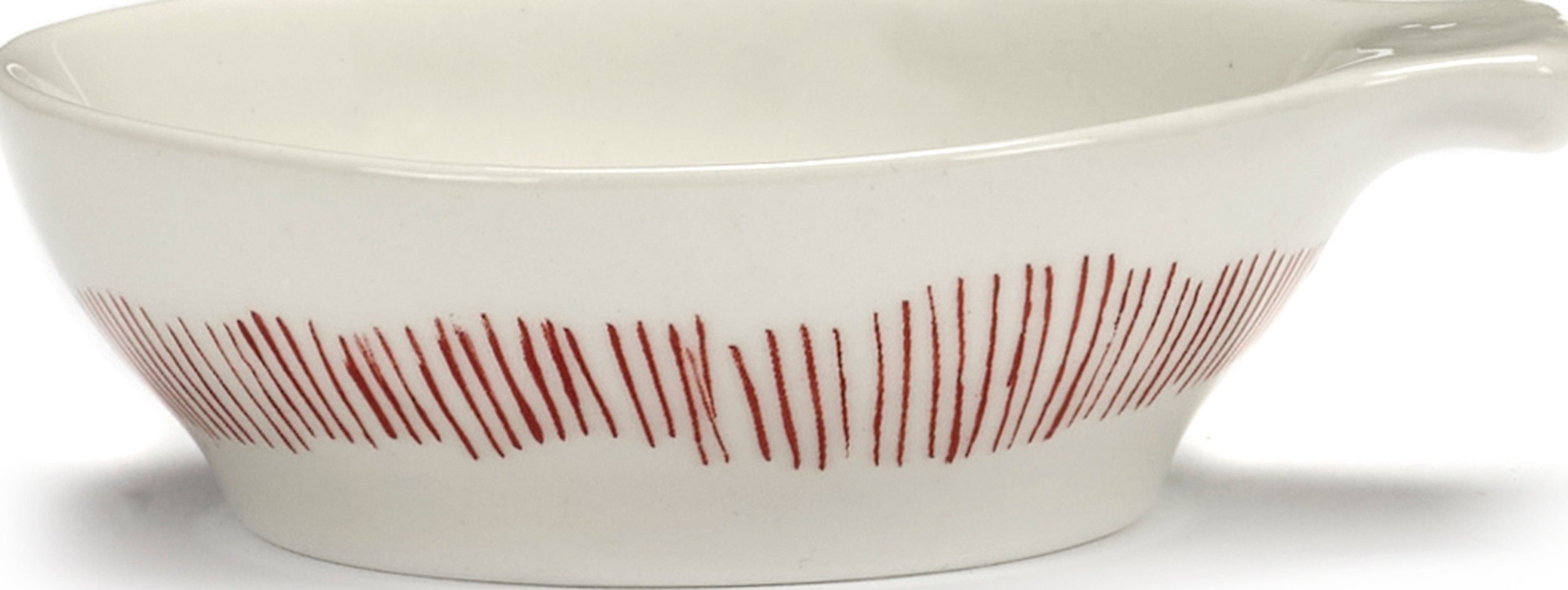 Miska na przekąski Feast 9 cm biało-czerwona