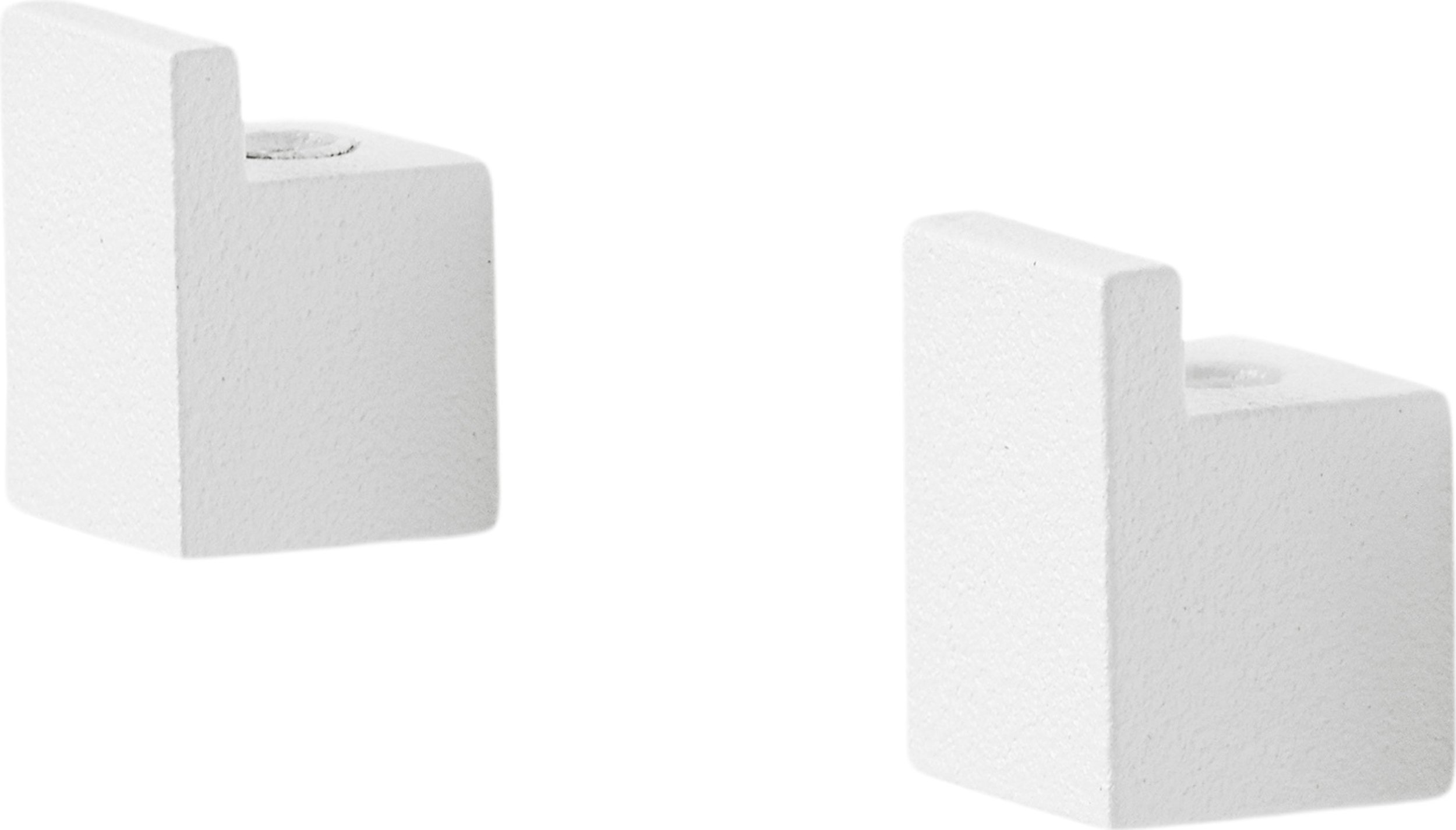 Haczyki ścienne Kubus białe 2 szt.