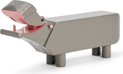 Dekoracja drewniana Kay Bojesen hipopotam 6 cm szara