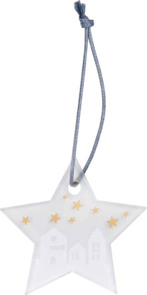 Zawieszka świąteczna Ice Star miasto 5,5 cm
