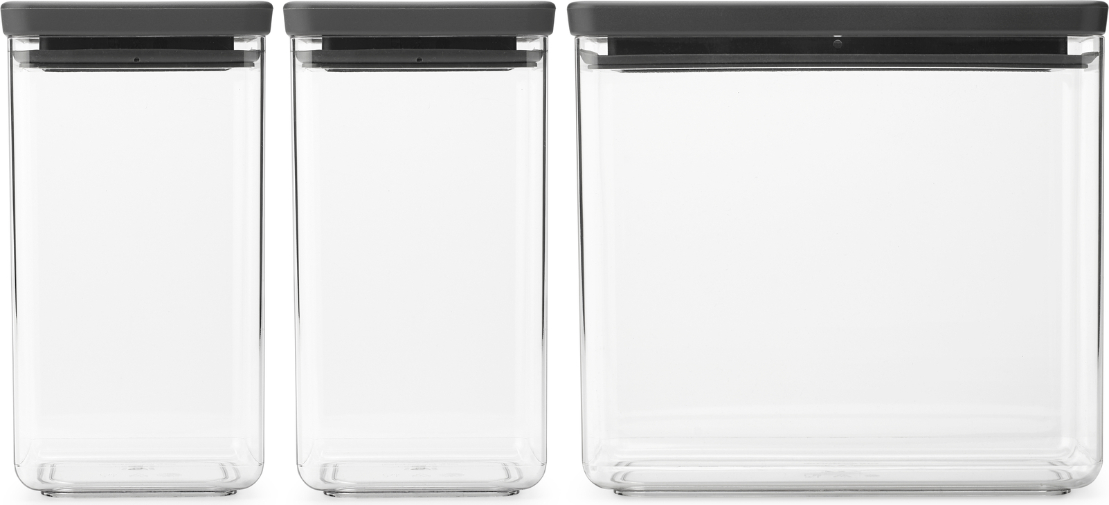 Pojemniki kuchenne Tasty+ ciemnoszare 3 szt.