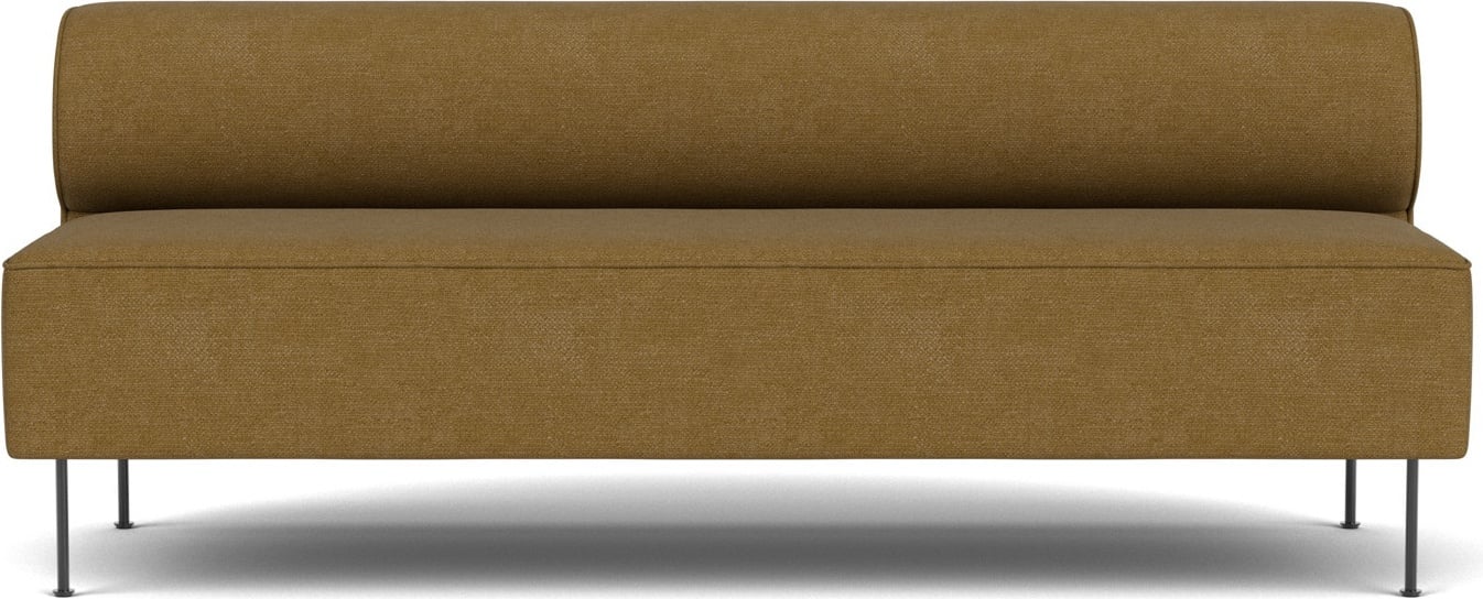 Sofa modułowa Eave Bouclé 200 cm brązowa na czarnych stalowych nogach