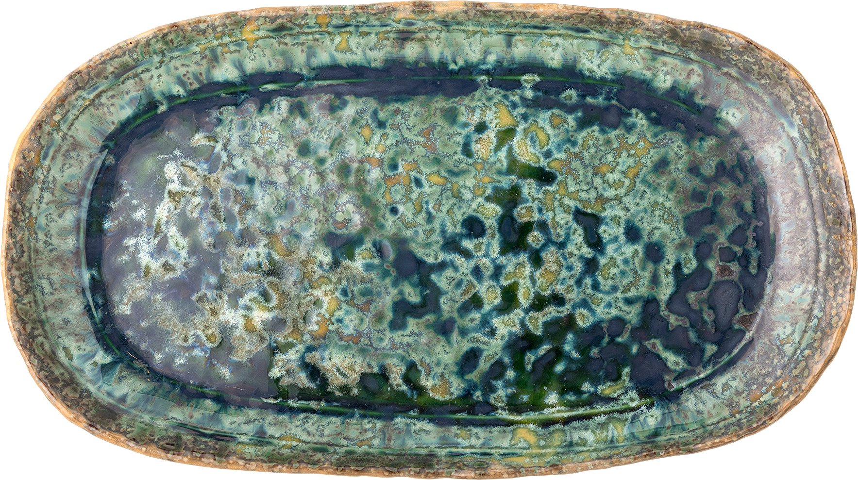 Półmisek owalny Milani 21 x 37 cm zielony