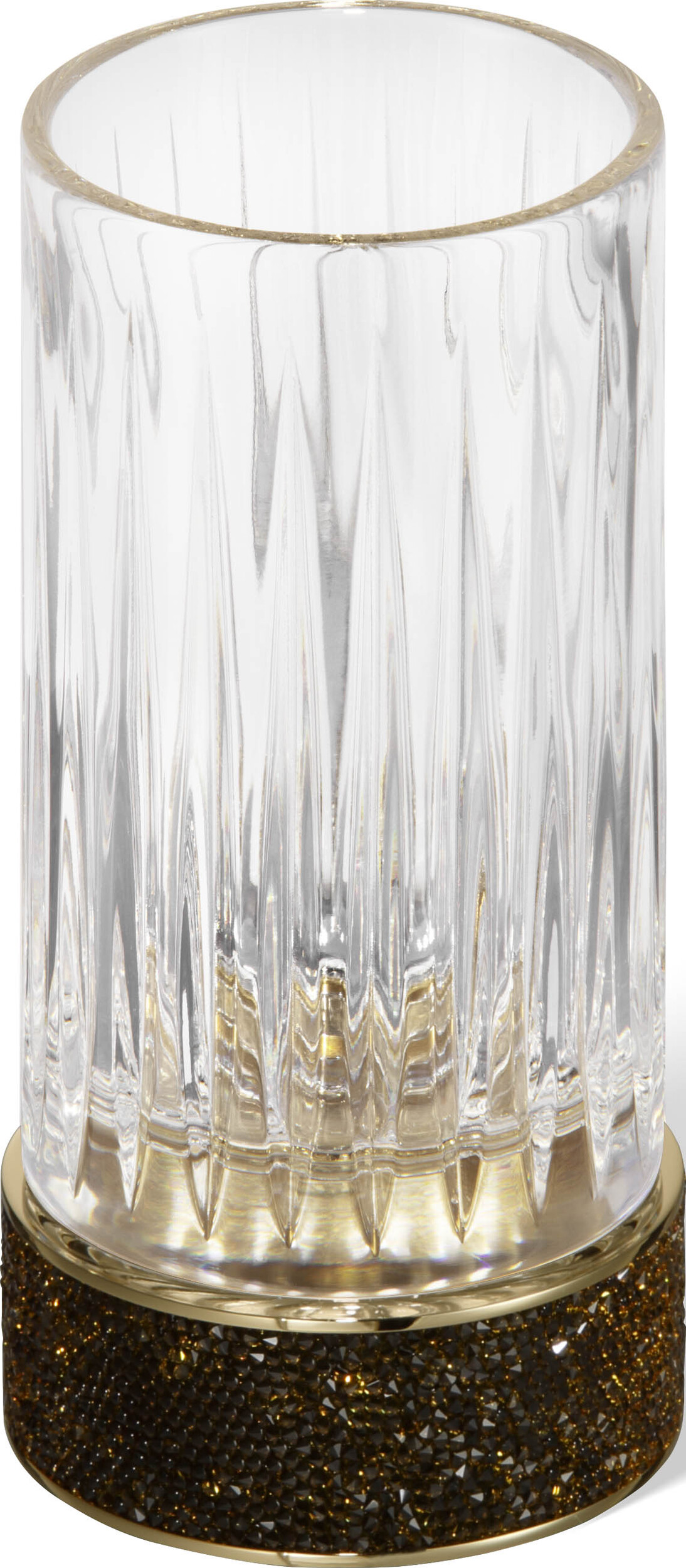 Kubek na szczoteczki do zębów Rocks karbowany złoty