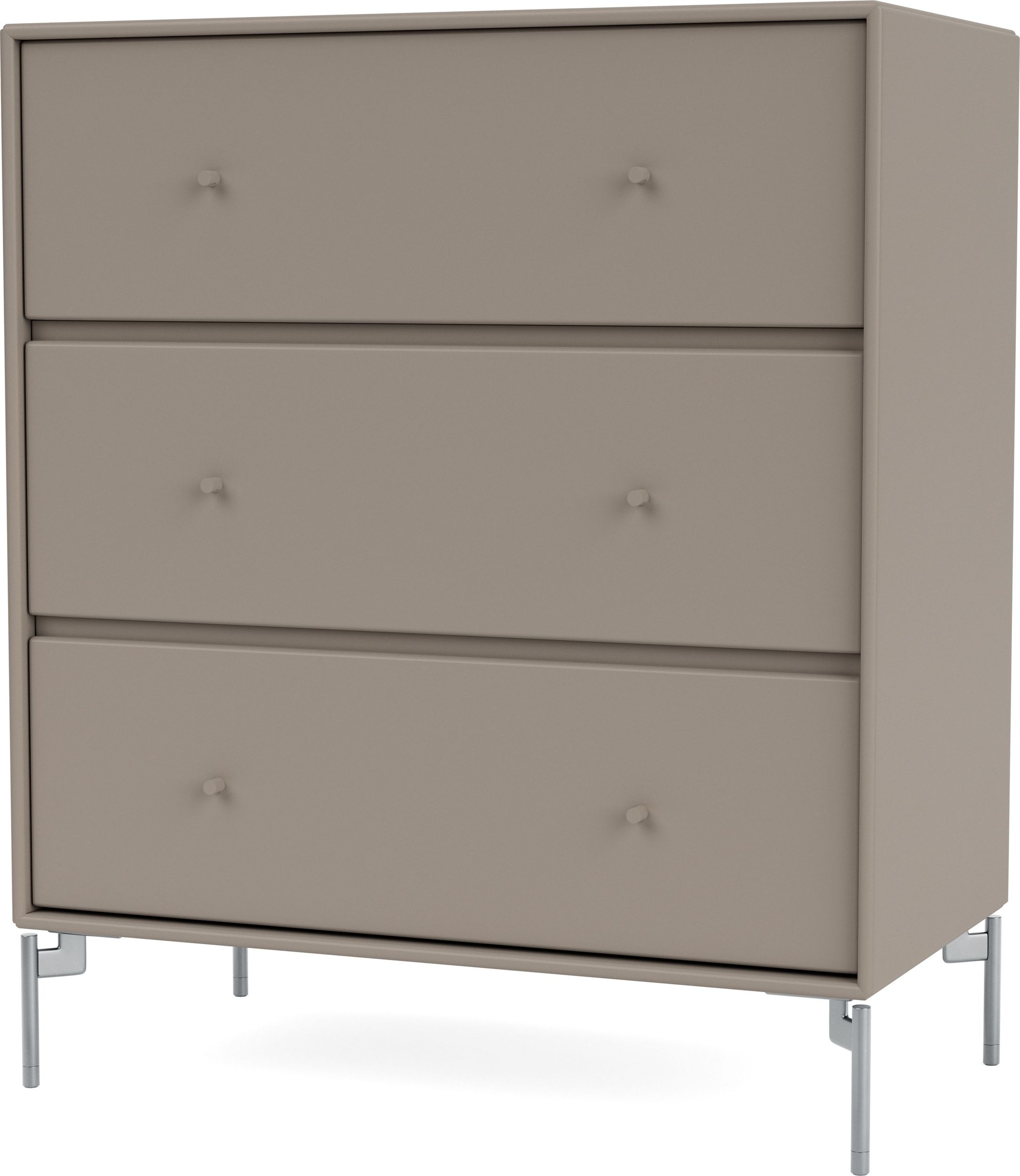 Komoda Carry truflowa na chromowanych nogach