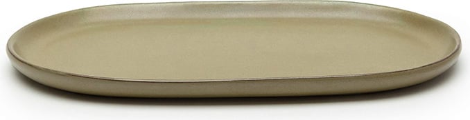 Półmisek owalny Surface 25 cm ciemnozielony