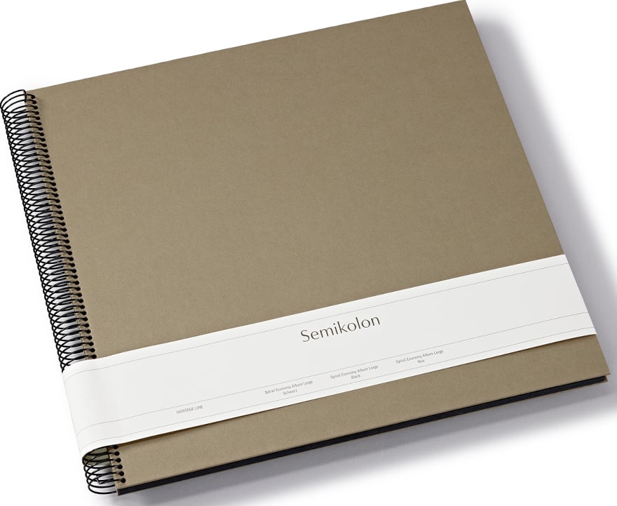 Album na zdjęcia Uni Economy duży brązowoszary z czarnymi kartami