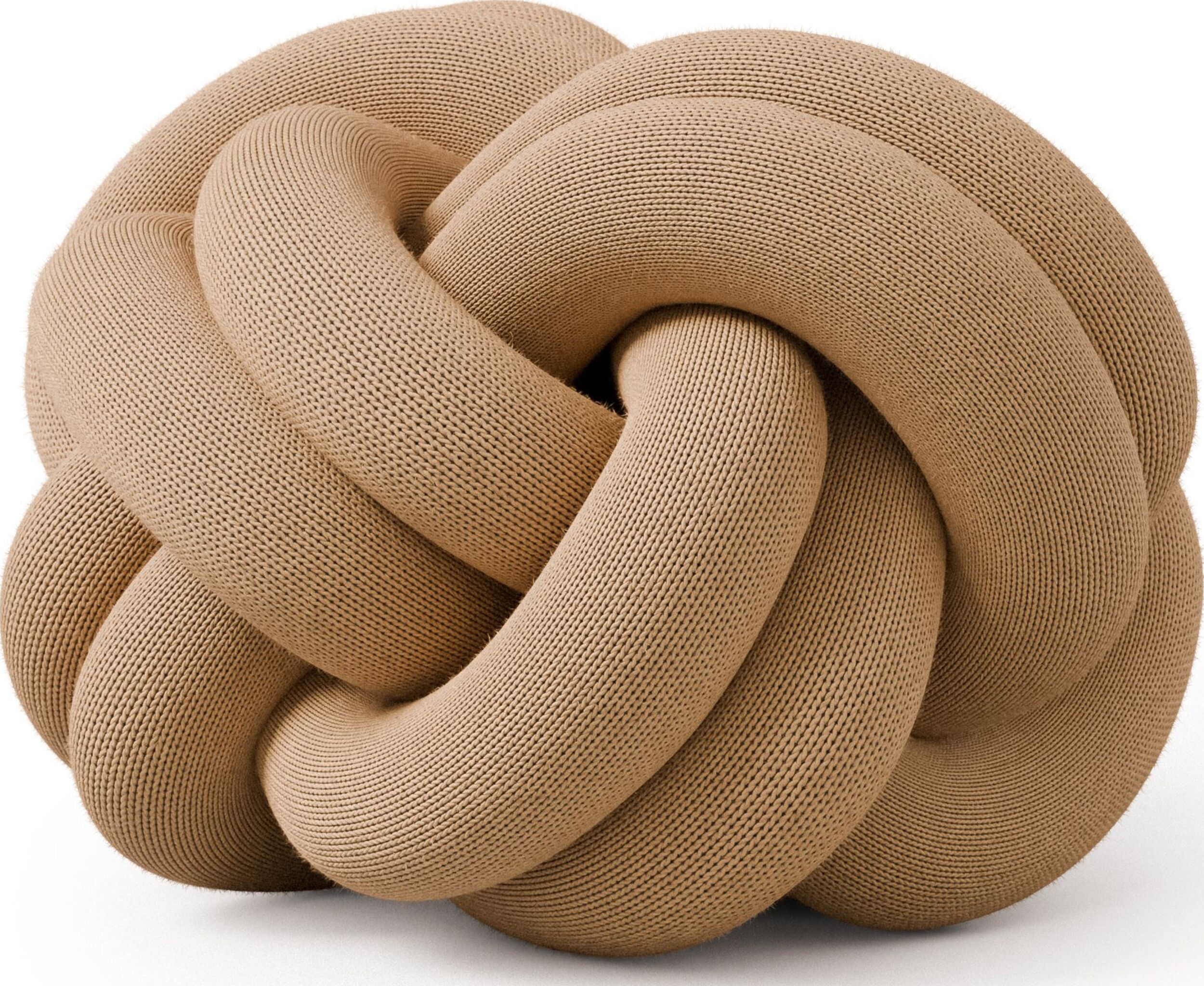 Poduszka dekoracyjna Knot karmelowa