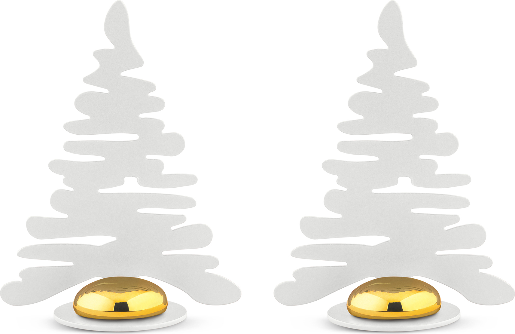 Dekoracje świąteczne Bark choinki białe 2 szt.