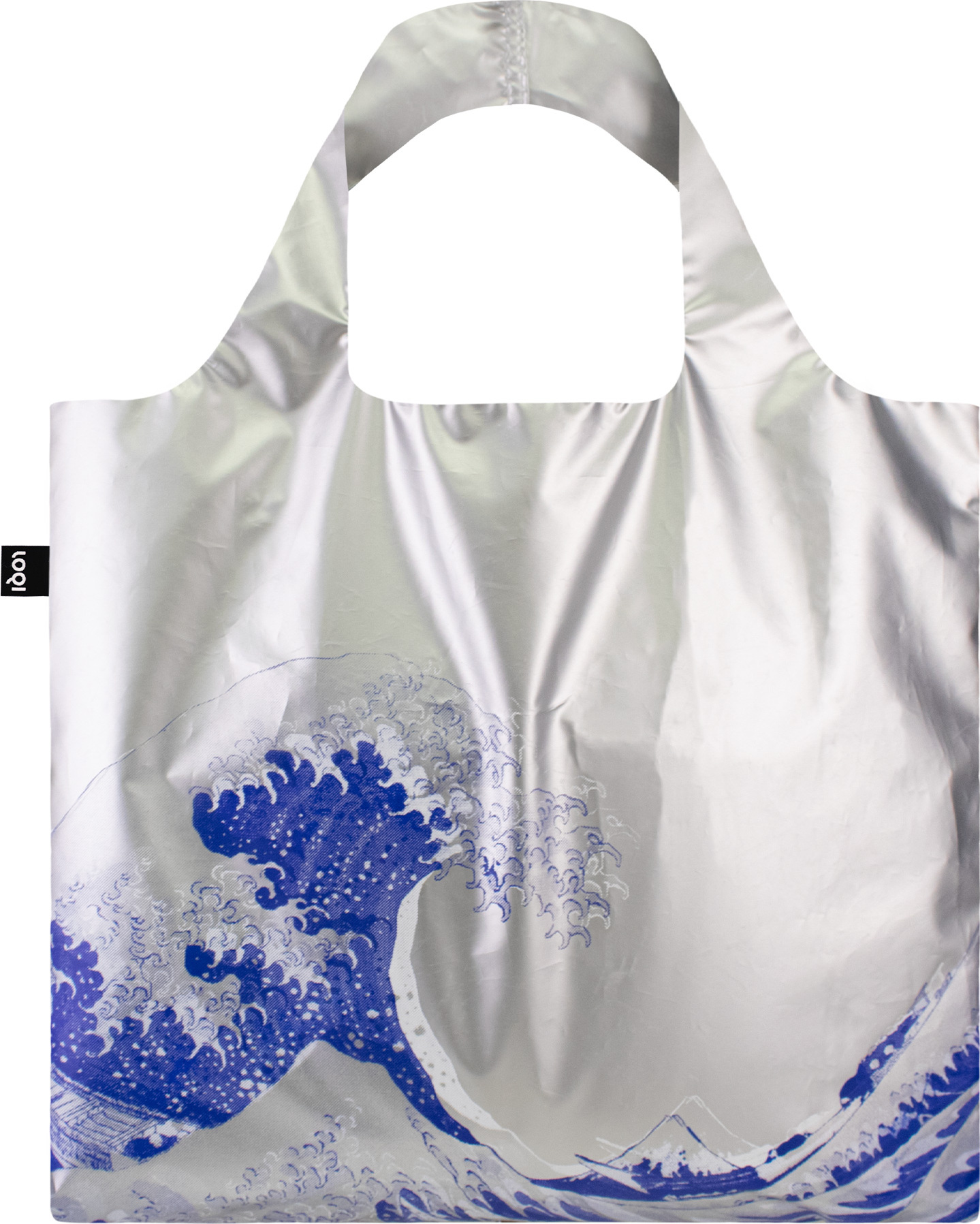 Torba LOQI Museum Metallic Katsushika Hokusai The Great Wave srebrna