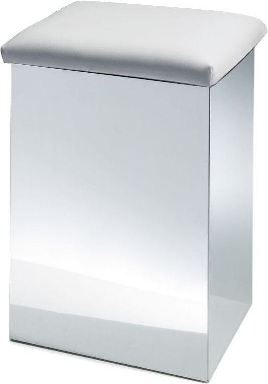 Stołek i pojemnik na pranie Case 66 cm biały