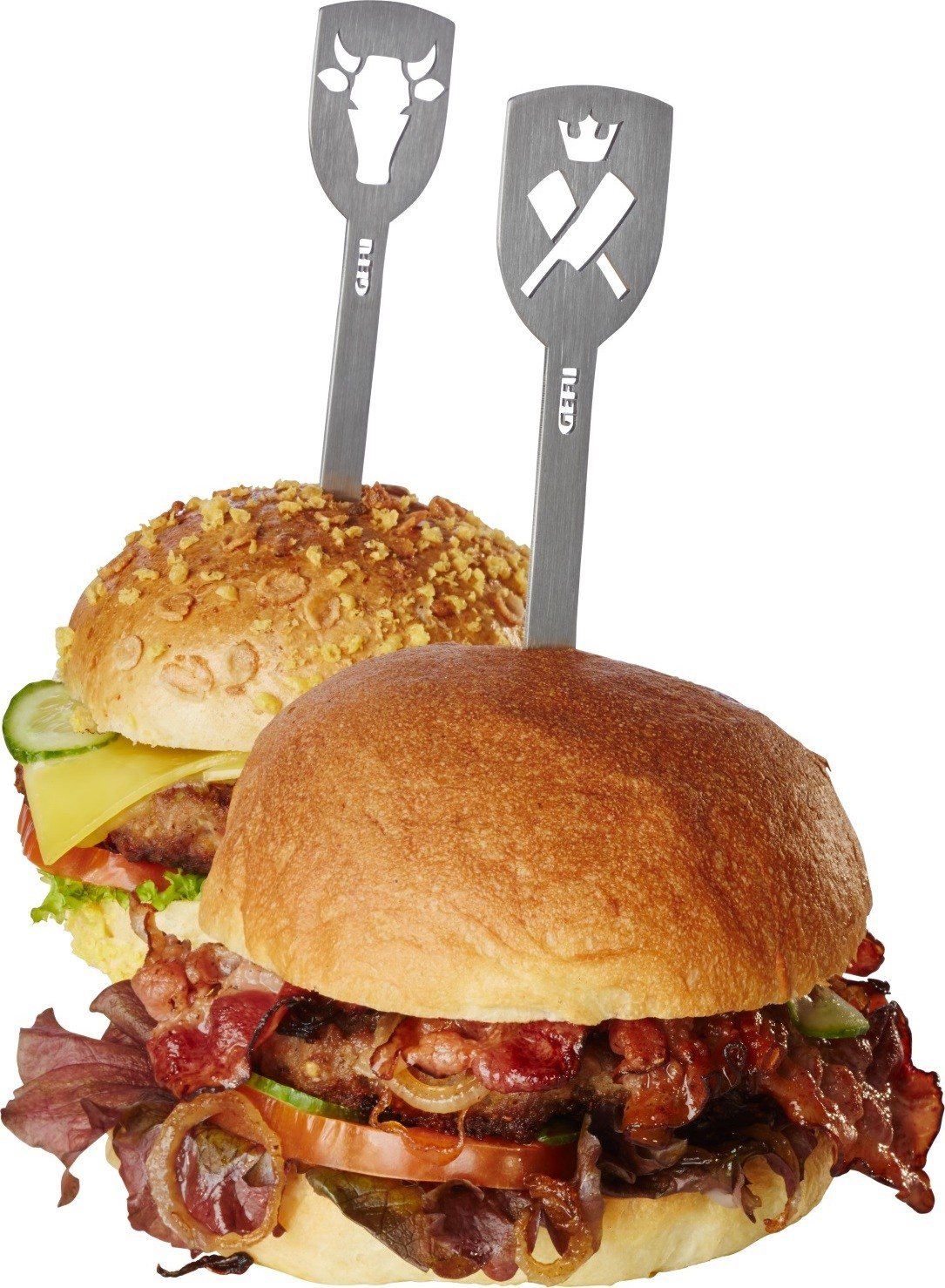 Szpikulce do hamburgerów Torro byk i młot 2 szt.