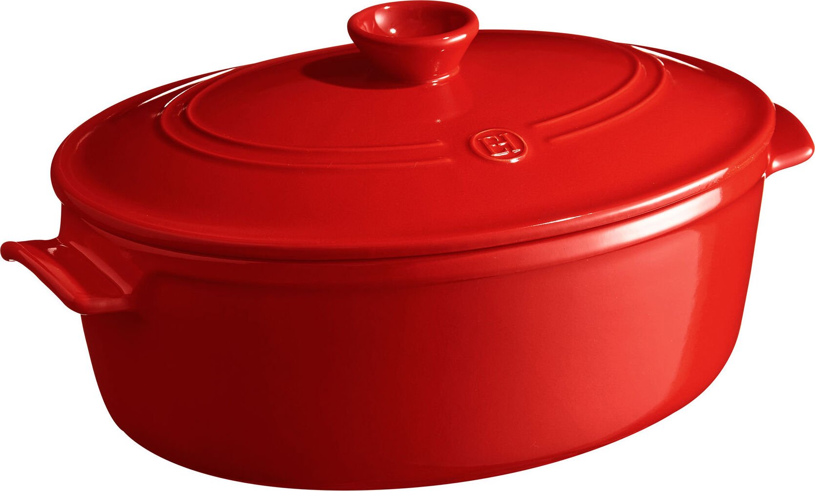 Garnek ceramiczny Emile Henry owalny 6 l czerwony