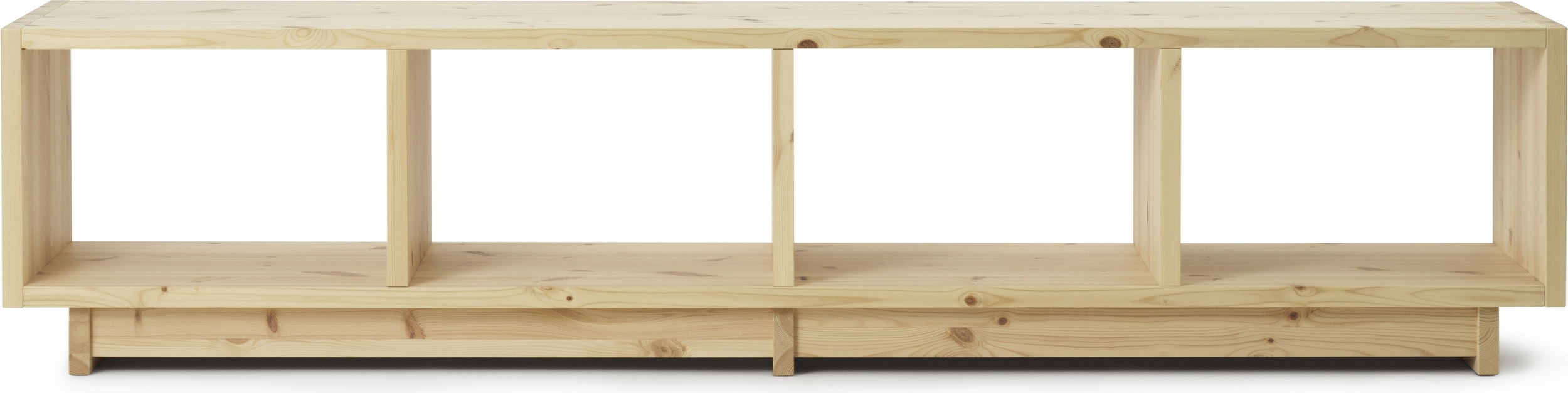 Regał Plank niski 220 cm naturalne drewno