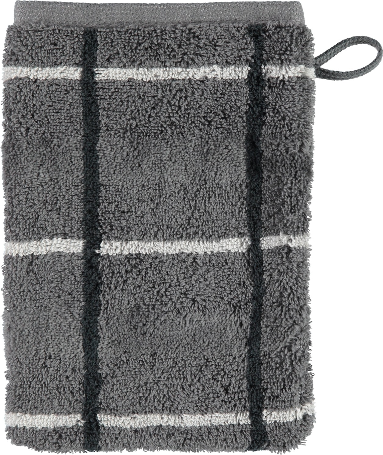 Rękawica kąpielowa Square w romby 16 x 22 cm antracytowa