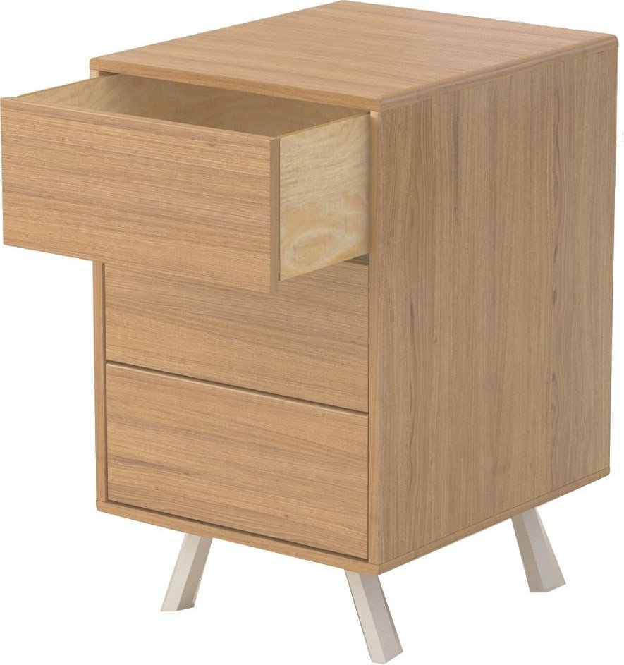 Szafka Havn dębowa lakierowana prostokątne nóżki