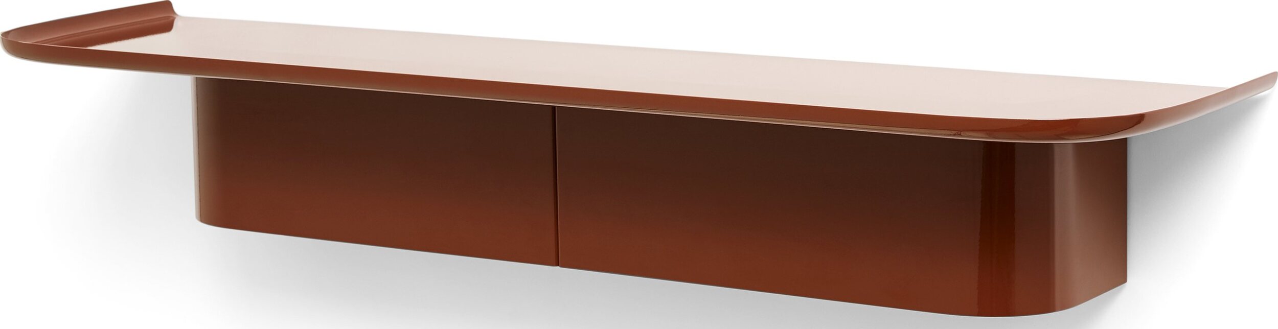 Półka ścienna Korpus L rdzawy brąz