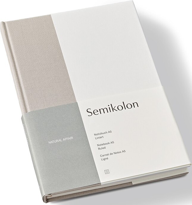 Notes w linię Natural Affair A5 piaskowo-biały