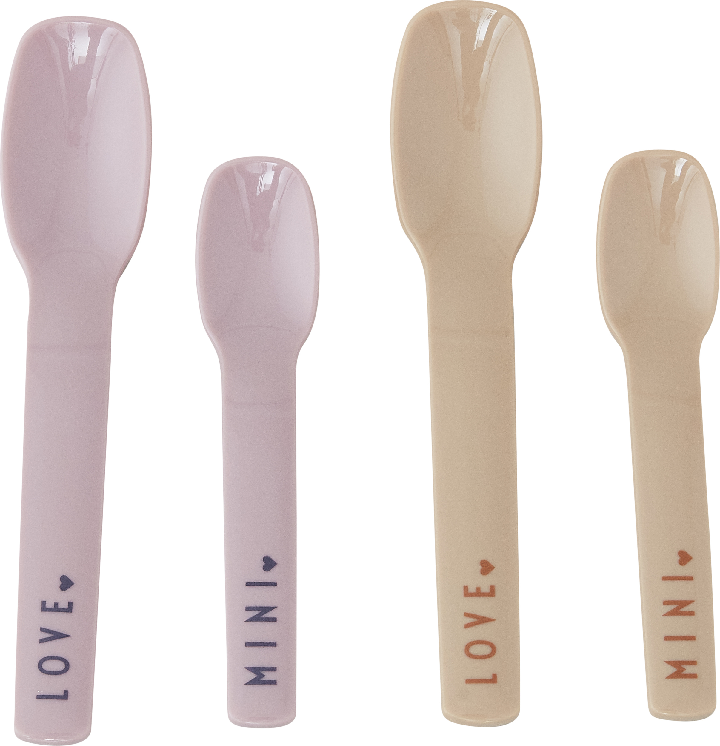Łyżeczki dziecięce Mini Favourite lawendowo-beżowe 4 szt.
