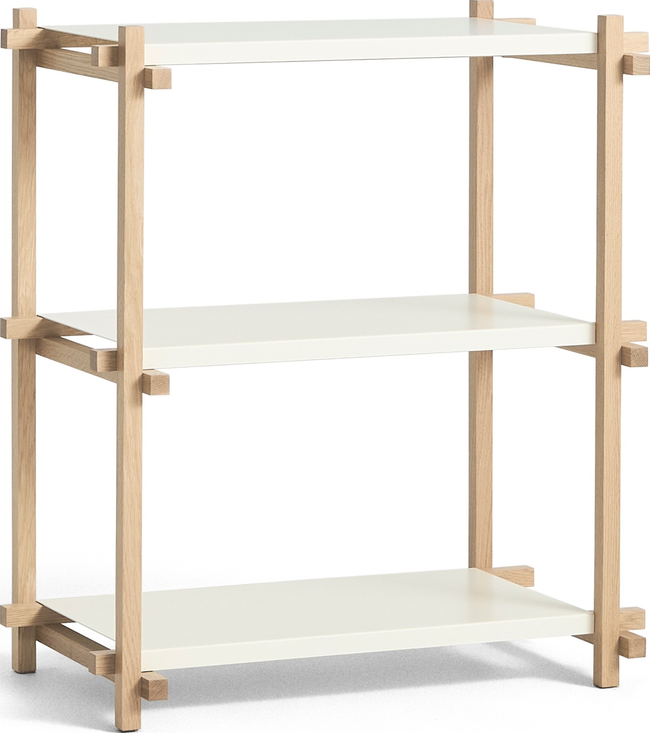 Regał Woody 85,5 cm biały dębowa rama