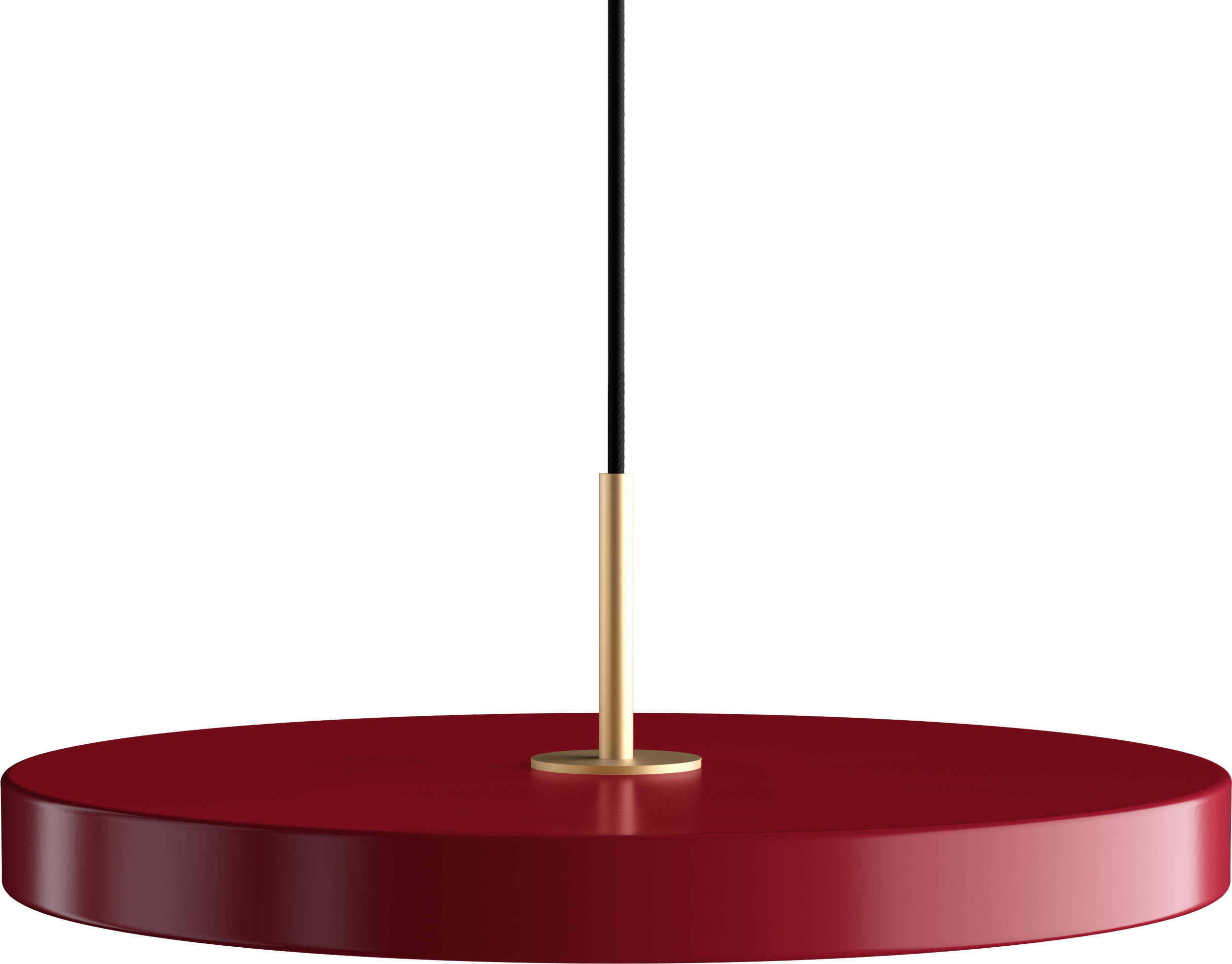 Lampa wisząca Asteria Plus 43 cm rubinowa ze złotym mocowaniem