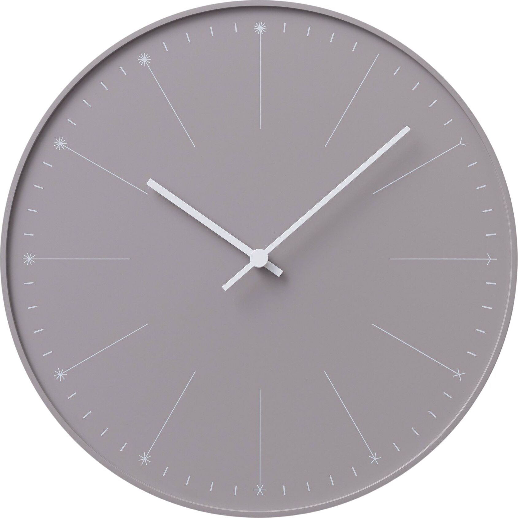 Zegar ścienny Dandelion szarobrązowy