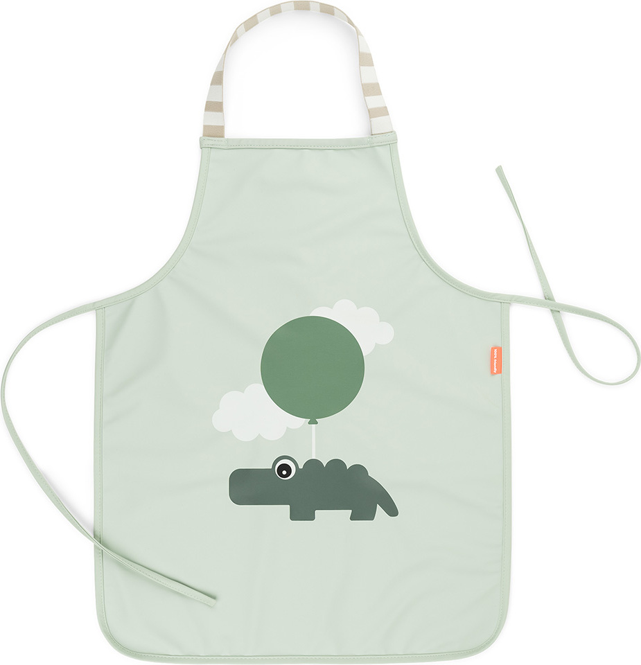 Fartuszek dziecięcy Happy Clouds zielony wodoodporny
