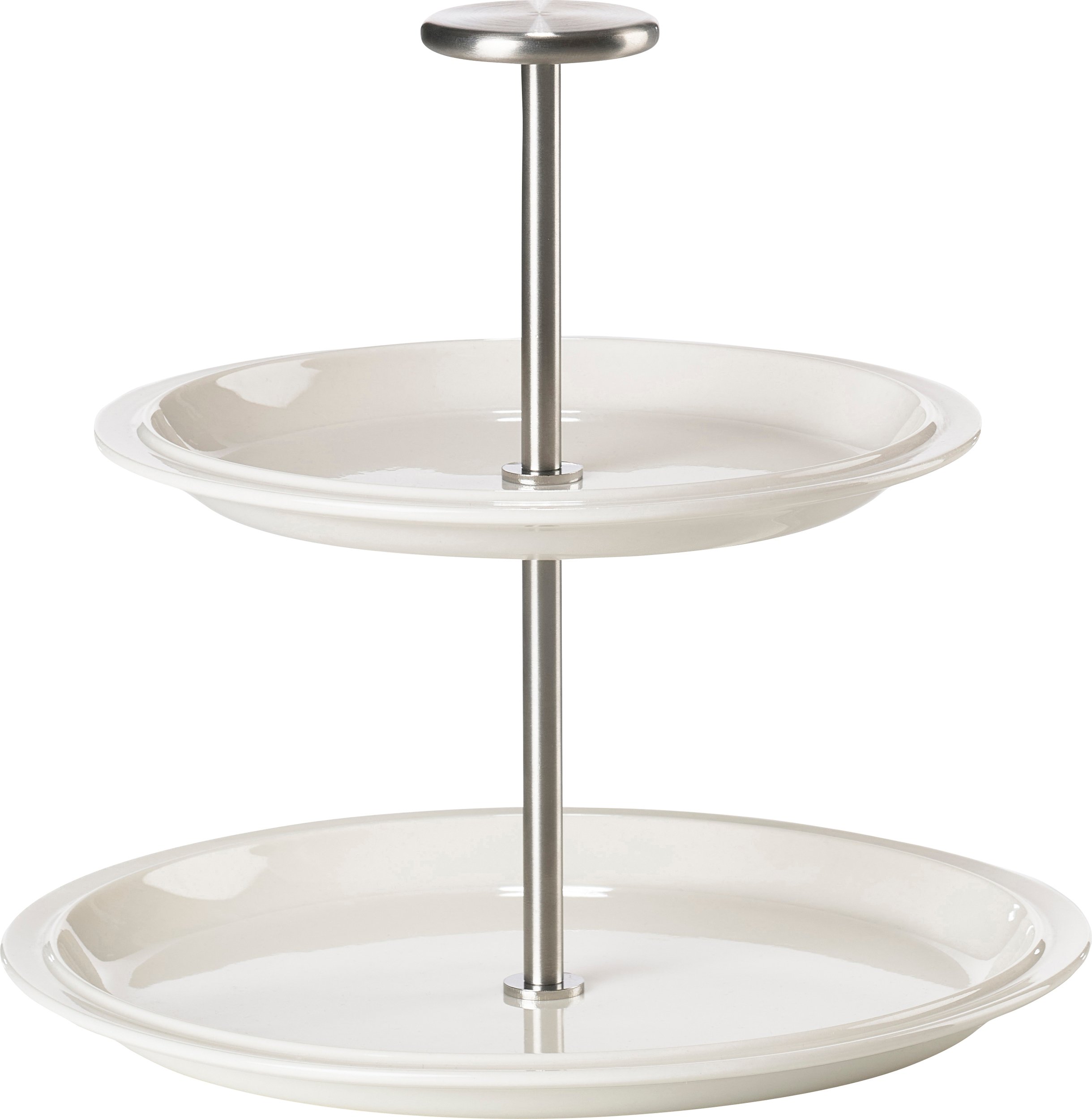 Patera dwupoziomowa Eau 20 cm porcelanowa biel