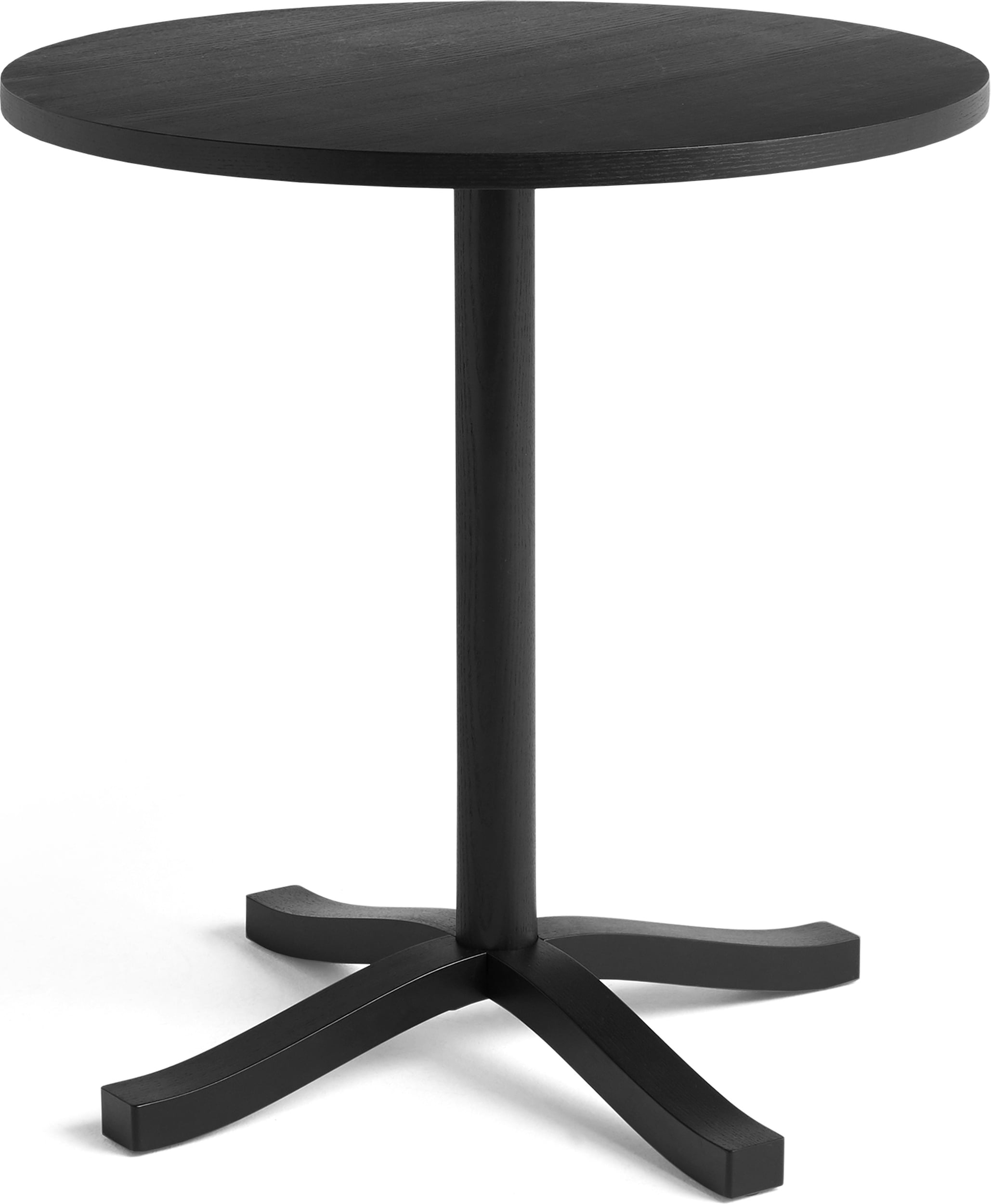 Stół Pastis okrągły 70 x 74 cm czarny drewno jesionowe