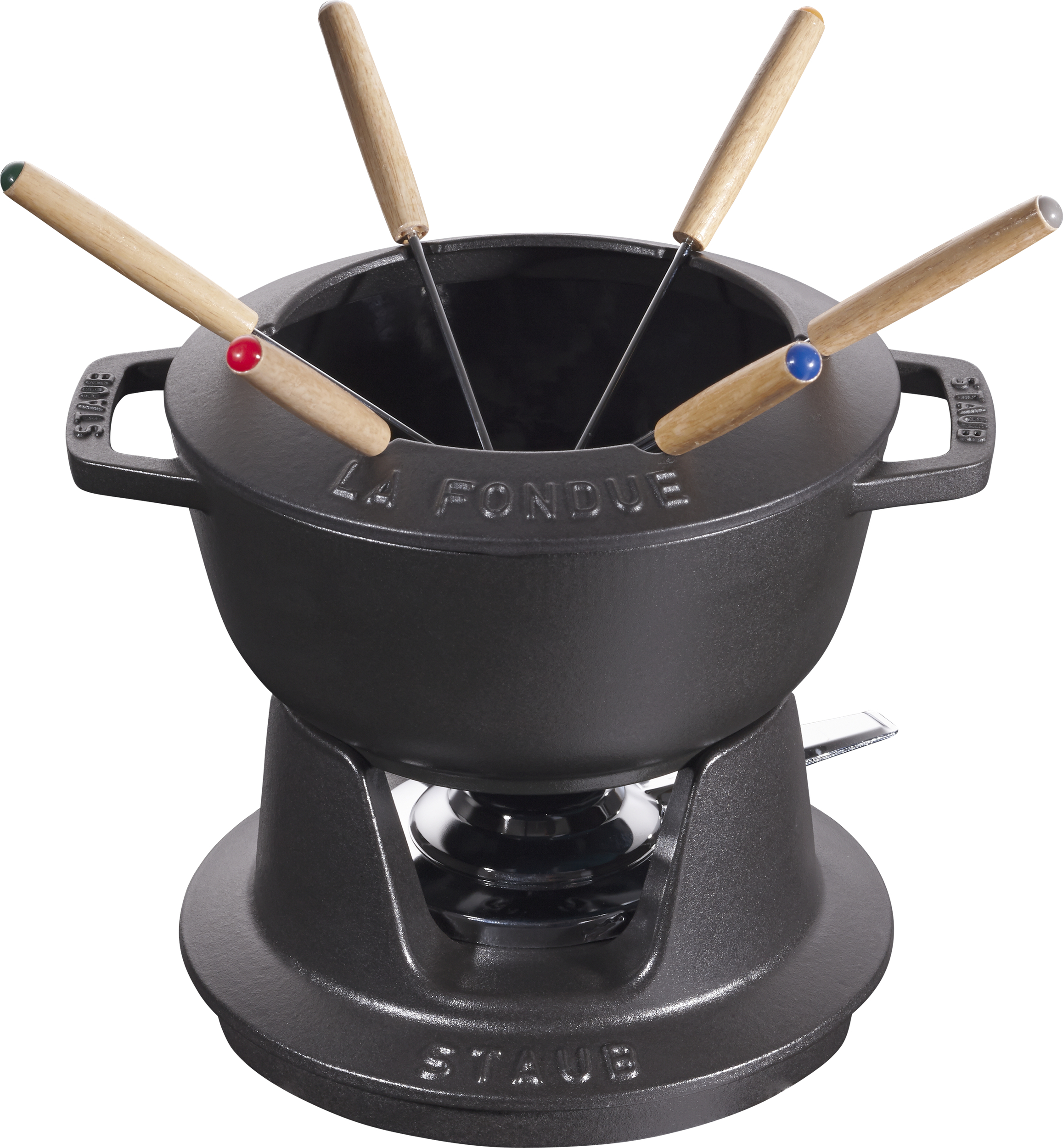 Zestaw do fondue Staub 18 cm czarny 10 el.