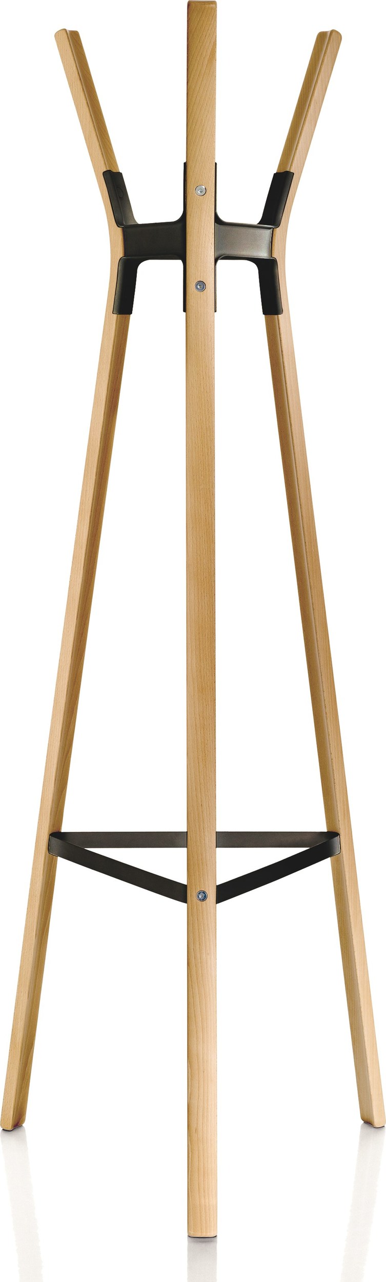 Wieszak stojący Steelwood czerń naturalne drewno