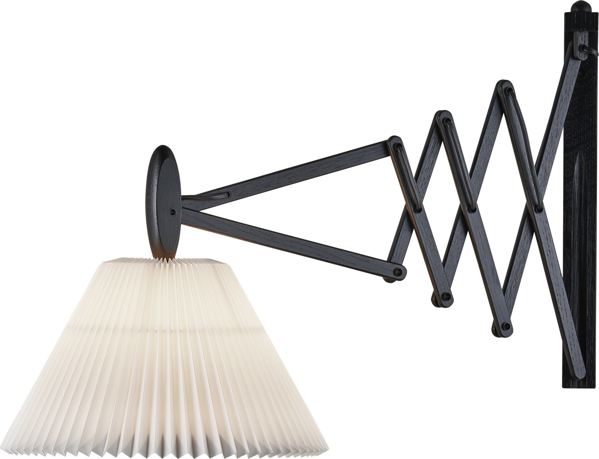 Kinkiet Sax 2-21 czarny dąb z papierowym kloszem