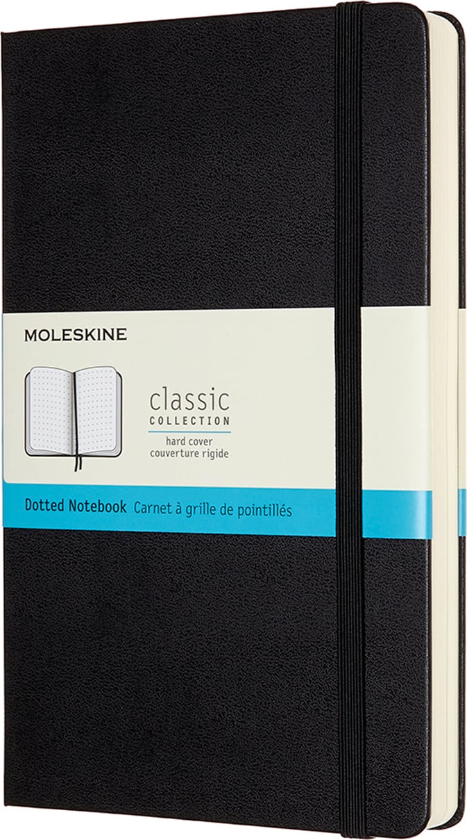 Notes w kropki Moleskine Classic L 400 stron czarny twarda oprawa