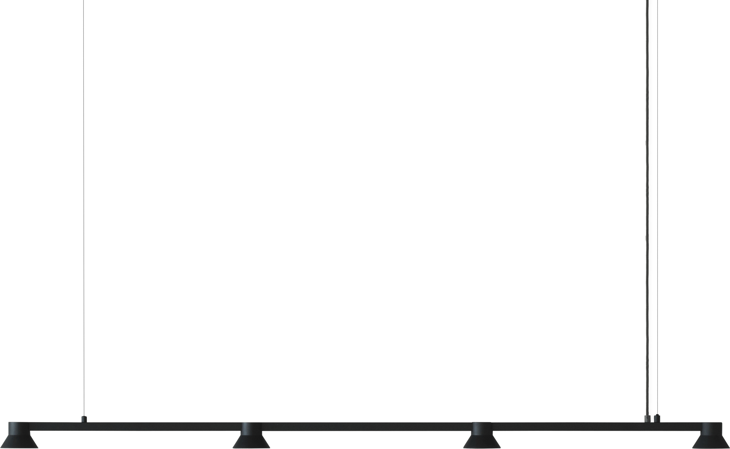 Lampa wisząca Hat Linear 167 cm czarna