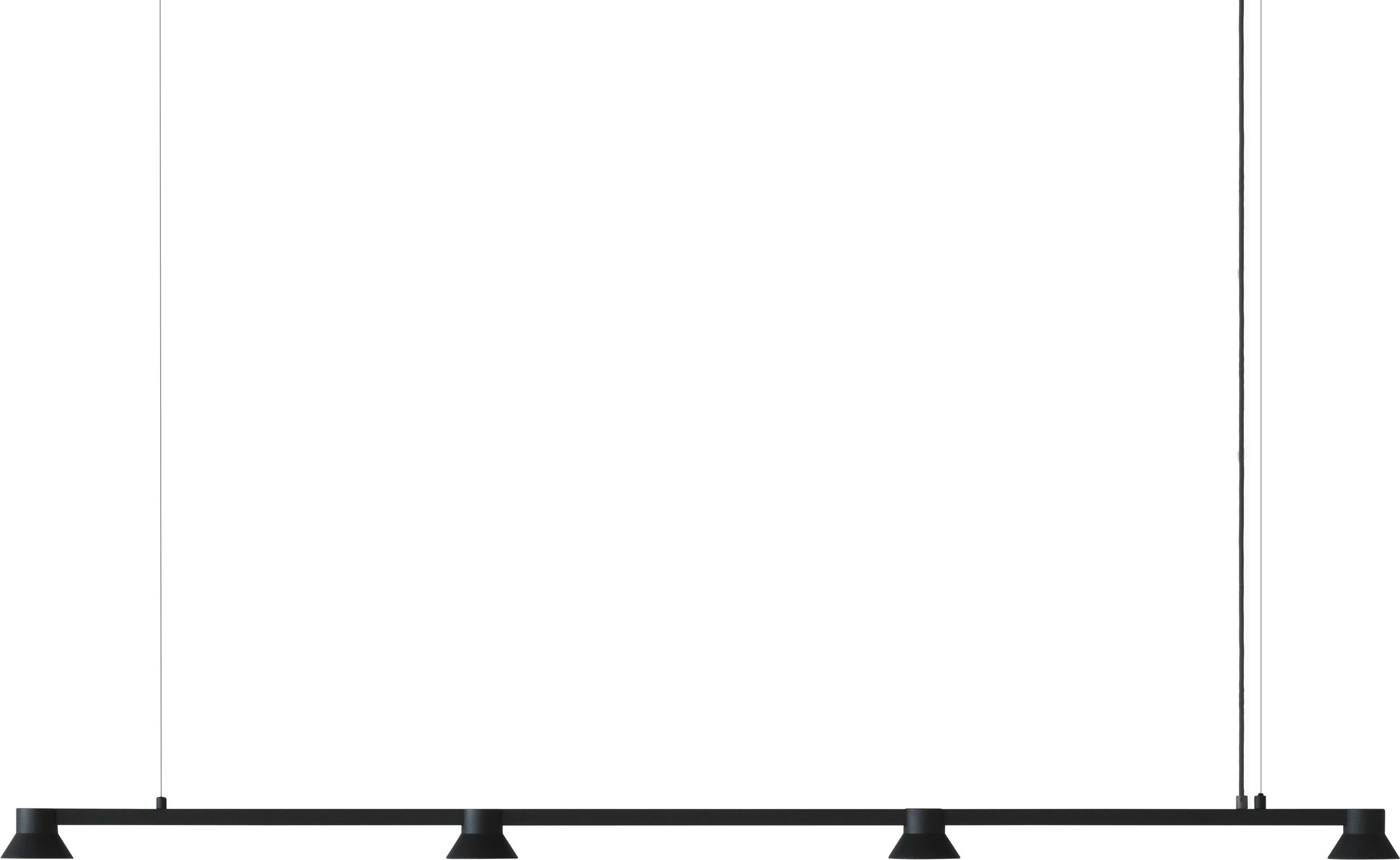 Lampa wisząca Hat Linear 167 cm czarna
