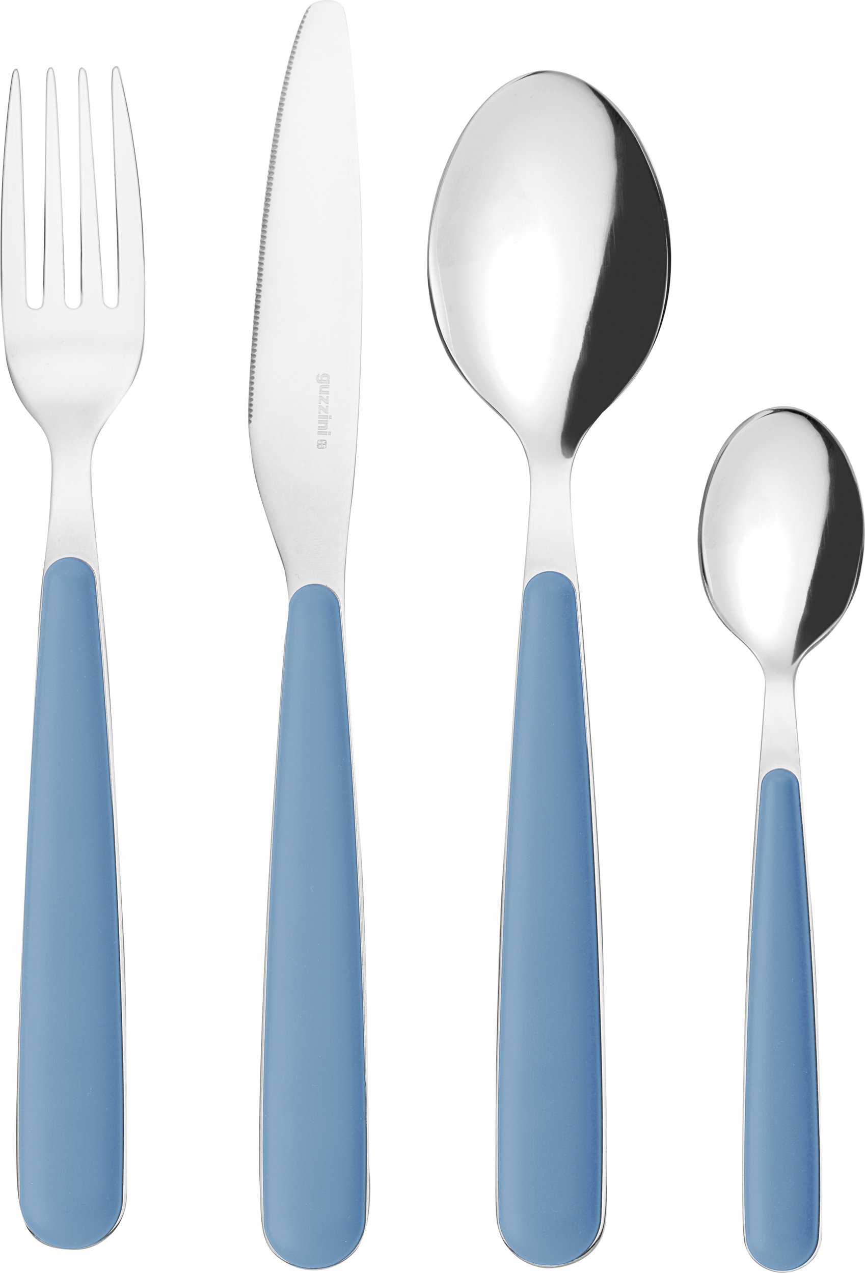 Komplet sztućców Pop niebieski 24 el.