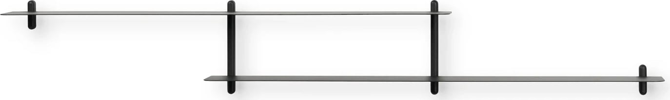 Półka ścienna Nivo H 172 cm czarny jesion