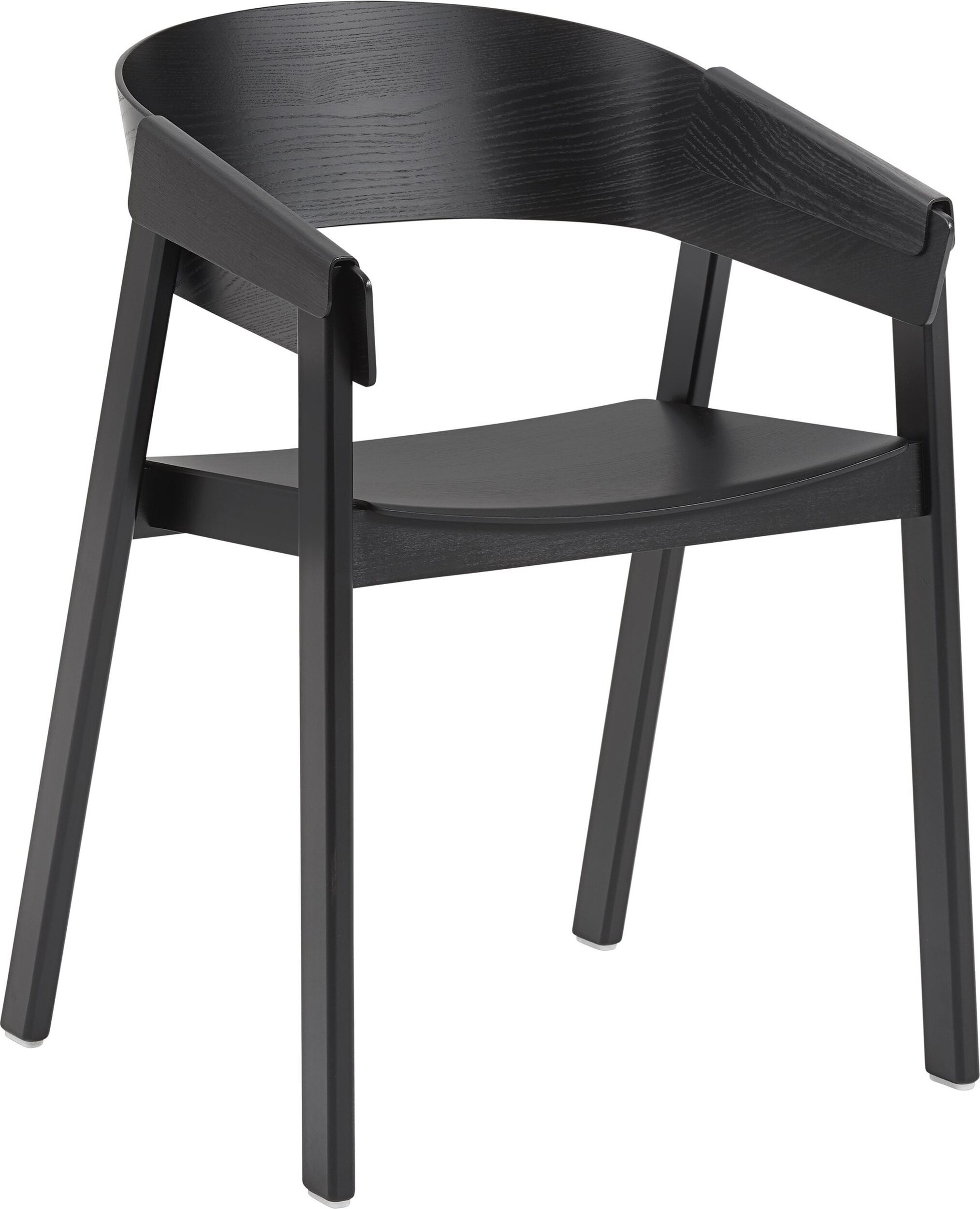 Krzesło Cover czarne z podłokietnikami