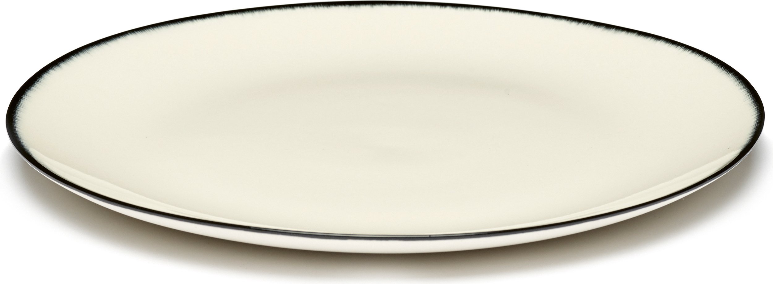 Talerz obiadowy Dé 1 24 cm czarno-biały