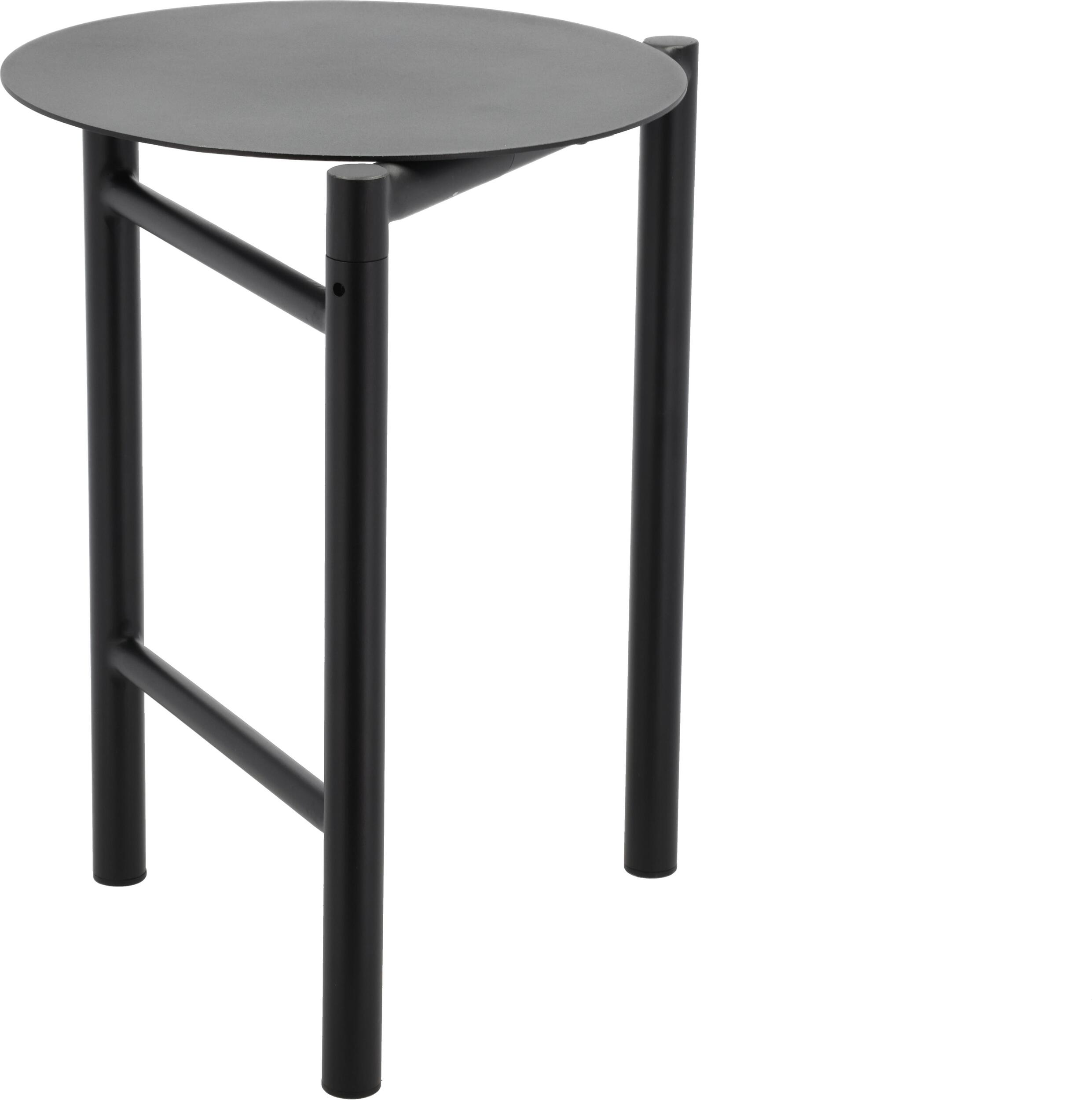 Stołek ogrodowy Disc czarny składany