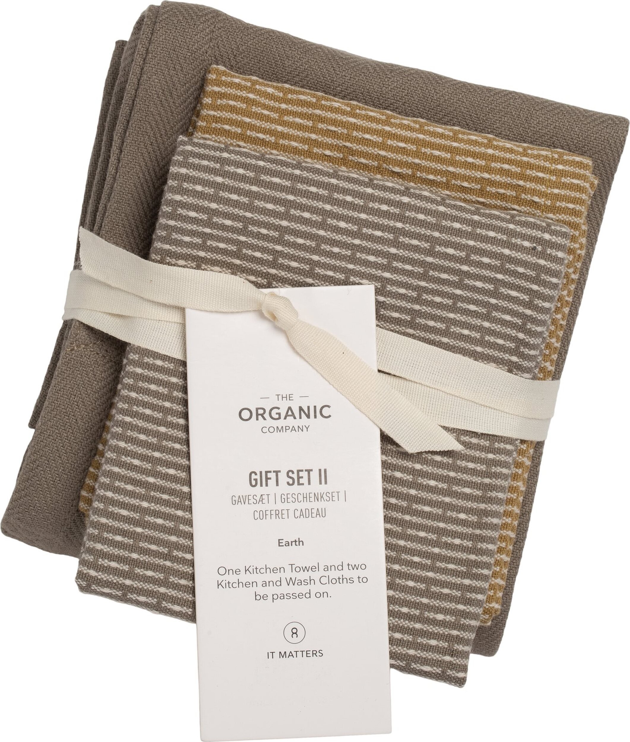 Ścierki kuchenne The Organic Company 53 x 86 cm kolory ziemi 3 szt.