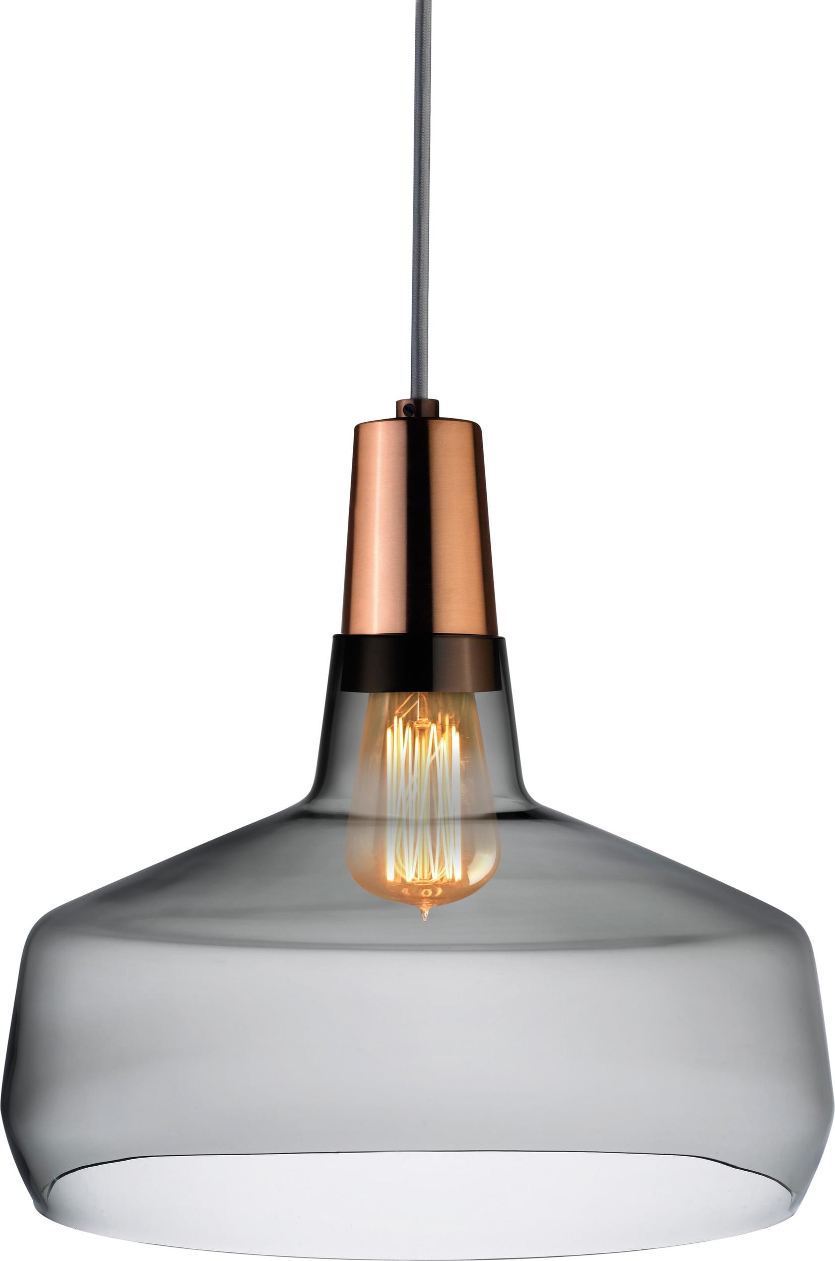 Lampa wisząca Mono szeroka przydymiona