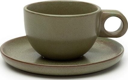 Filiżanki do kawy lungo ze spodkami Surface 130 ml ciemnozielone 4 szt.