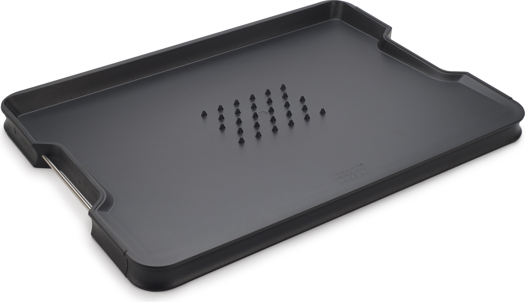 Deska do krojenia Cut&Carve Plus L czarna z uchwytami