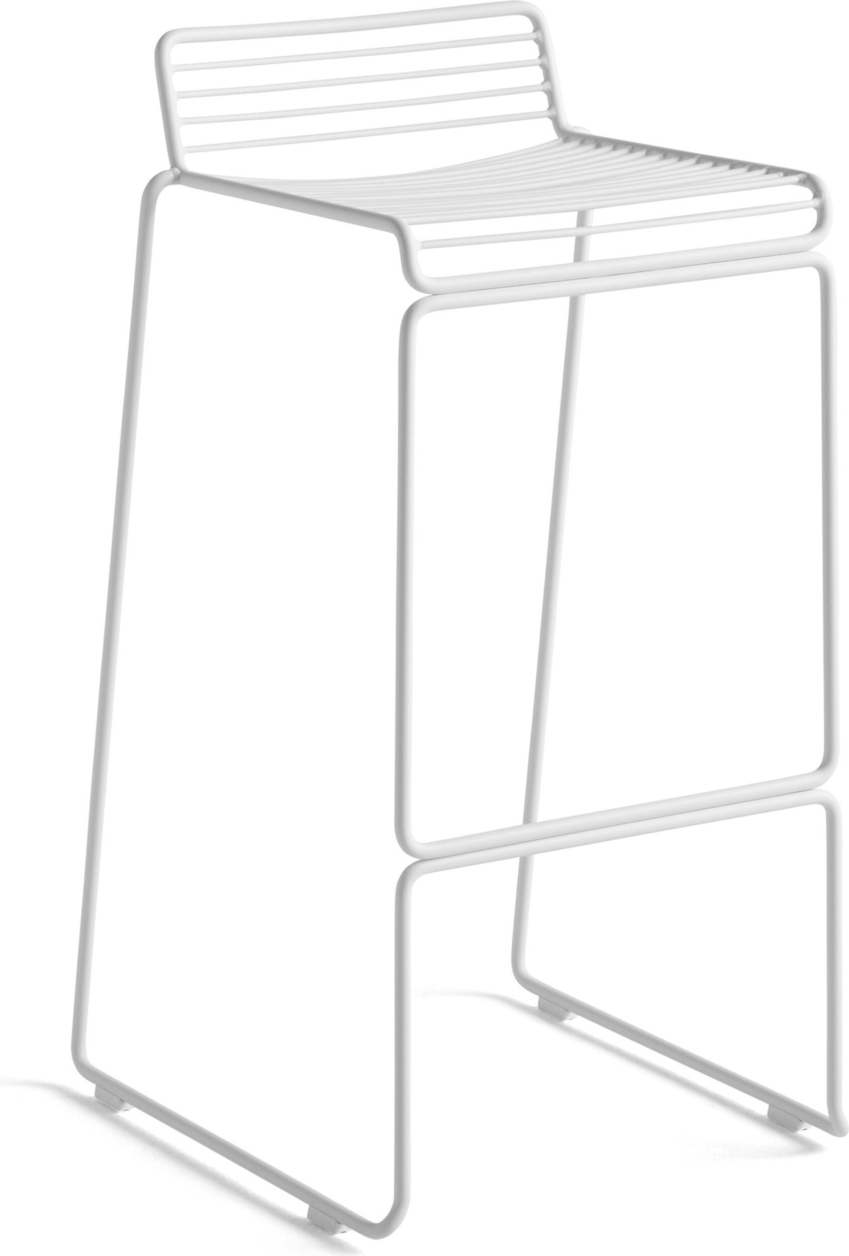 Stołek barowy Hee 75 cm biały