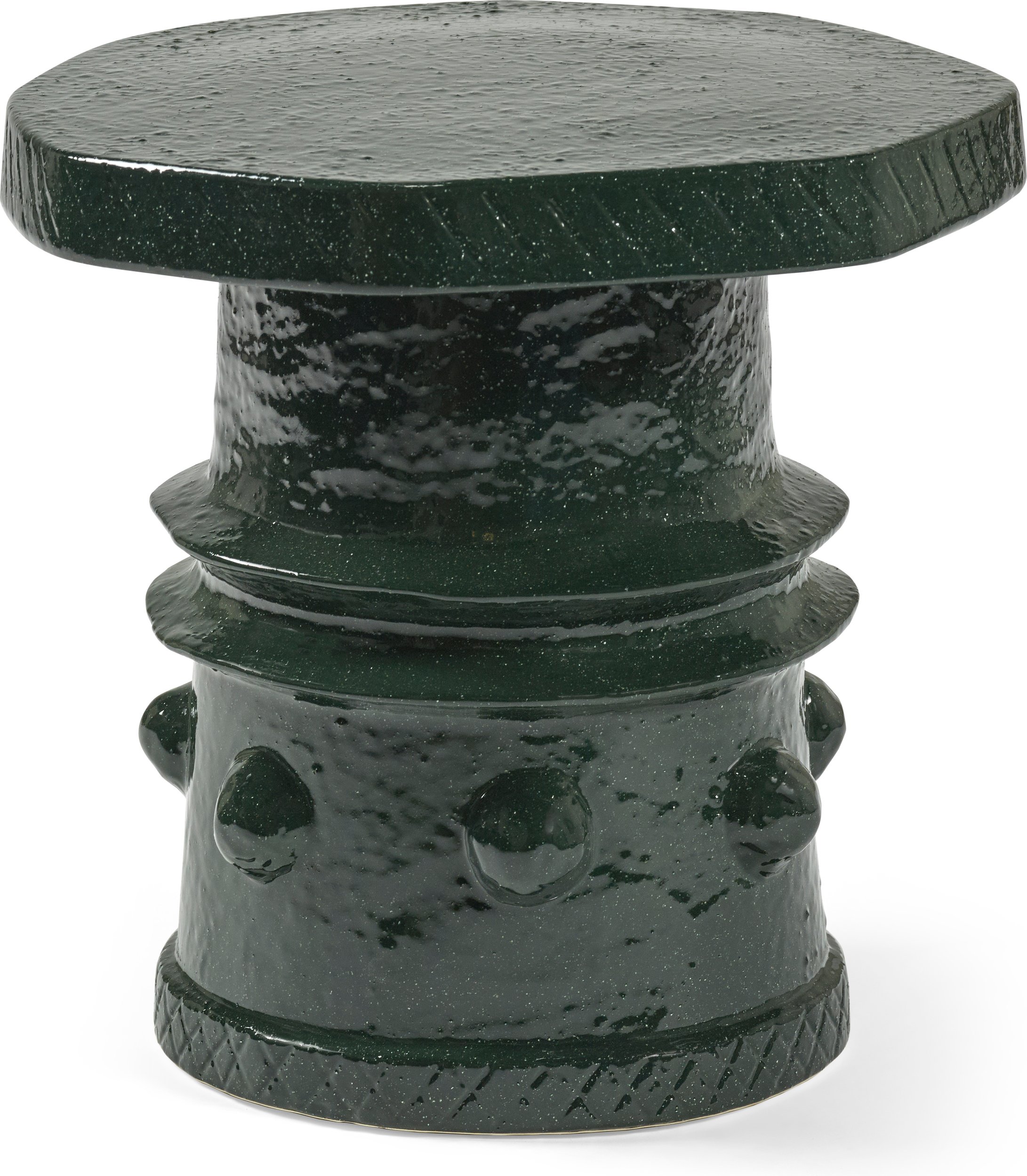 Stolik boczny Clara 37 cm ciemnozielony