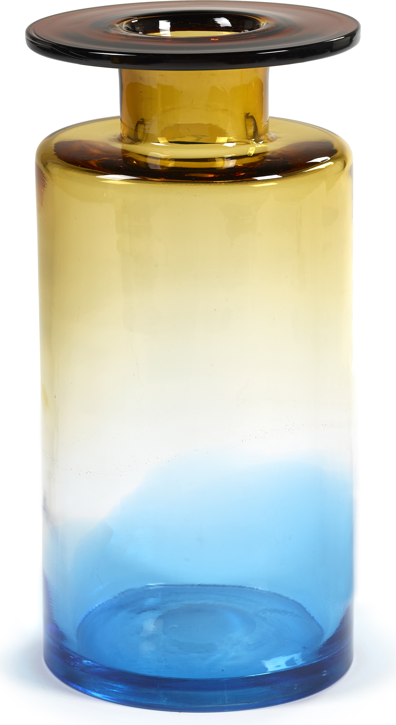 Wazon Wind & Fire 40 cm brązowo-niebieski