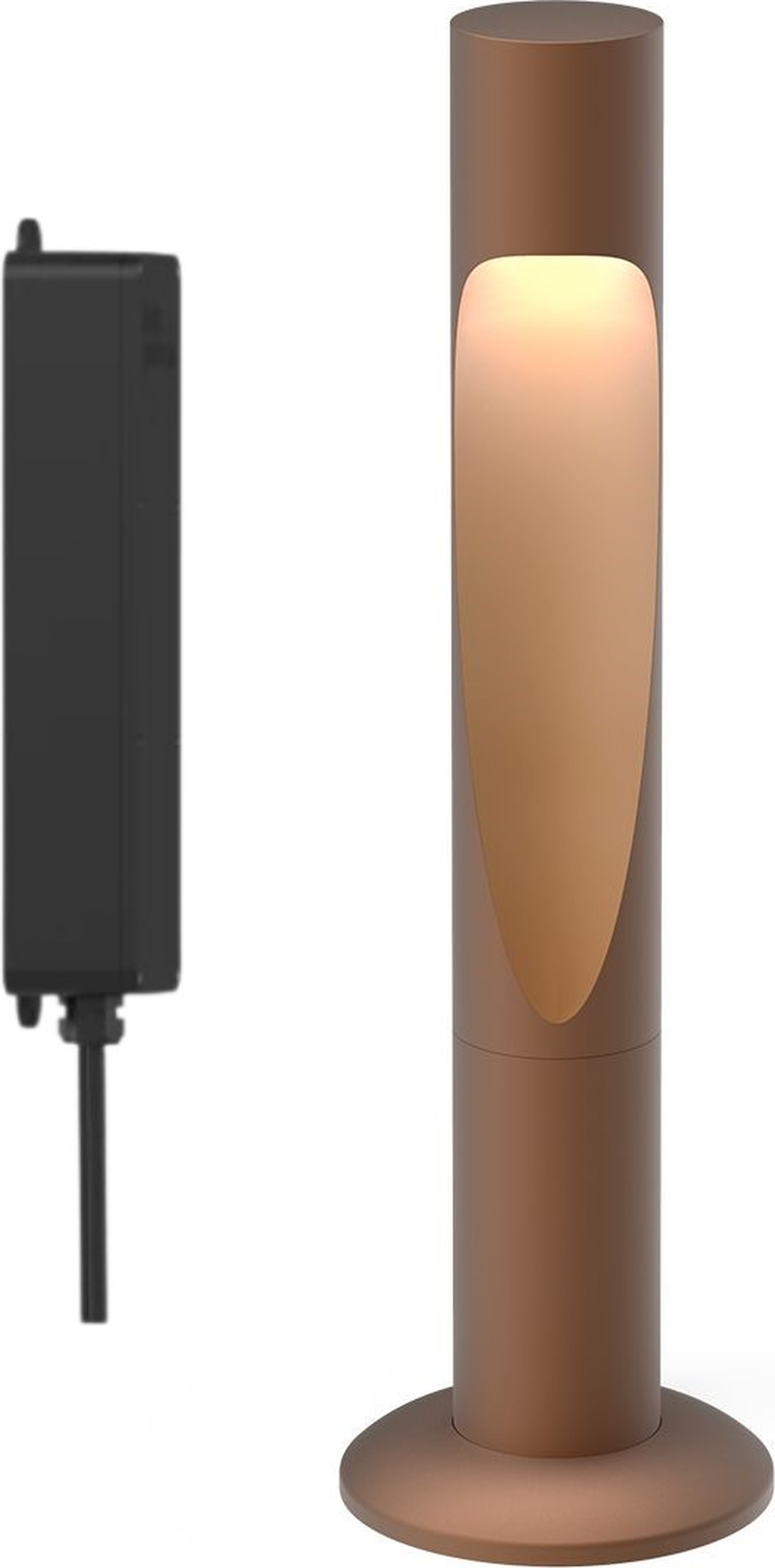 Lampa ogrodowa Flindt LED 3000K 34,5 cm brązowa z mocowaniem podstawowym i adapterem