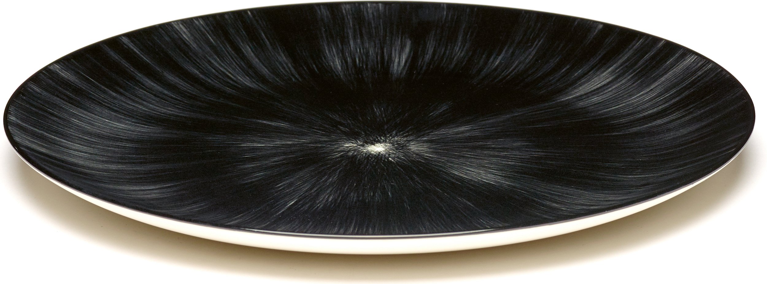 Talerz obiadowy Dé 6 28 cm czarno-biały